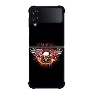 HARLEY DAVIDSON WING SKULL LOGO Samsung Galaxy Z Flip 4 Case Cover