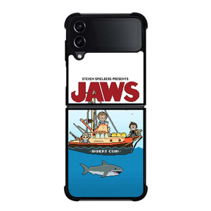 JAWS LOGO 8 BIT Samsung Galaxy Z Flip 4 Case Cover JAWS LOGO 8 BIT Samsung Galaxy Z Flip 4 Case Cover