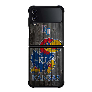 KANSAS JAYHAWKS WOODEN LOGO Samsung Galaxy Z Flip 4 Case Cover