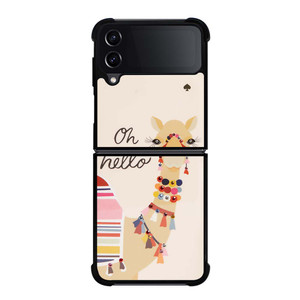 KATE SPADE CAMEL OH HELLO Samsung Galaxy Z Flip 4 Case Cover KATE SPADE CAMEL OH HELLO Samsung Galaxy Z Flip 4 Case Cover