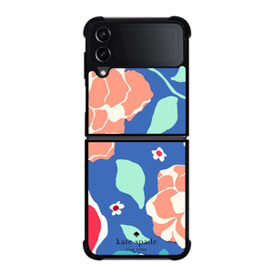 KATE SPADE NEW YORK BLUE FLORAL Samsung Galaxy Z Flip 4 Case Cover KATE SPADE NEW YORK BLUE FLORAL Samsung Galaxy Z Flip 4 Case Cover