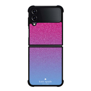 KATE SPADE NEW YORK PINK BLUE GLITTER Samsung Galaxy Z Flip 4 Case Cover KATE SPADE NEW YORK PINK BLUE GLITTER Samsung Galaxy Z Flip 4 Case Cover
