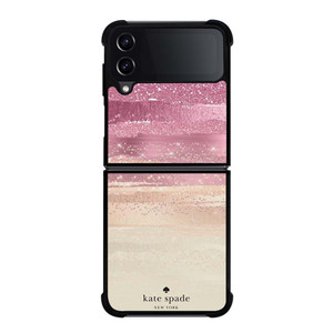 KATE SPADE NEW YORK ROSE GOLD GLITTER Samsung Galaxy Z Flip 4 Case Cover KATE SPADE NEW YORK ROSE GOLD GLITTER Samsung Galaxy Z Flip 4 Case Cover