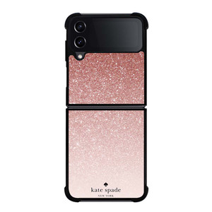 KATE SPADE NEW YORK ROSE WHITE GLITTER Samsung Galaxy Z Flip 4 Case Cover KATE SPADE NEW YORK ROSE WHITE GLITTER Samsung Galaxy Z Flip 4 Case Cover