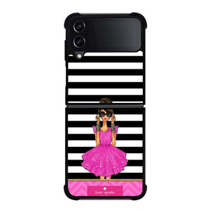 KATE SPADE PINK GIRLS Samsung Galaxy Z Flip 4 Case Cover KATE SPADE PINK GIRLS Samsung Galaxy Z Flip 4 Case Cover