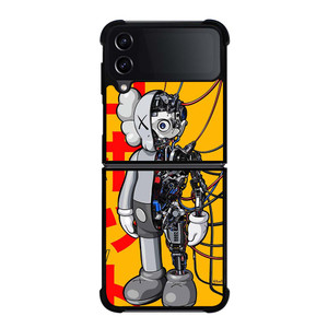 KAWS ROBOT ENGINE Samsung Galaxy Z Flip 4 Case Cover KAWS ROBOT ENGINE Samsung Galaxy Z Flip 4 Case Cover
