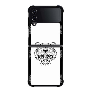KENZO PARIS BORDERED LOGO WHITE Samsung Galaxy Z Flip 4 Case Cover KENZO PARIS BORDERED LOGO WHITE Samsung Galaxy Z Flip 4 Case Cover