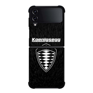 KOENIGSEGG LOGO BLACK PATTERN Samsung Galaxy Z Flip 4 Case Cover
