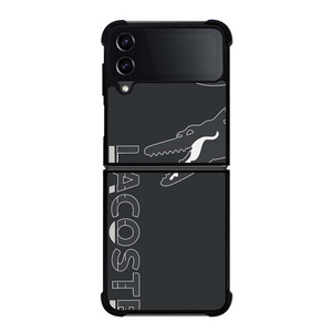 LACOSTE CROCODILE ALL BLACK Samsung Galaxy Z Flip 4 Case Cover