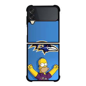 BALTIMORE RAVENS THE SIMPSON Samsung Galaxy Z Flip 3 Case Cover