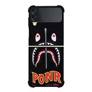 BAPE BATHING APE X PONR Samsung Galaxy Z Flip 3 Case Cover BAPE BATHING APE X PONR Samsung Galaxy Z Flip 3 Case Cover