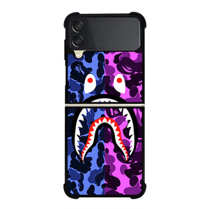 BAPE CAMO LOGO BLUE PURPLE Samsung Galaxy Z Flip 3 Case Cover