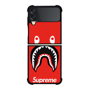 BAPE SHARK SUPREME RED Samsung Galaxy Z Flip 3 Case Cover