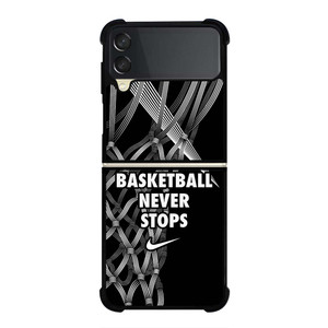 BASKETBALL NEVER STOPS LOGO Samsung Galaxy Z Flip 3 Case Cover