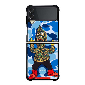 BATHING APE SUPREME SHARK CAMO Samsung Galaxy Z Flip 3 Case Cover BATHING APE SUPREME SHARK CAMO Samsung Galaxy Z Flip 3 Case Cover