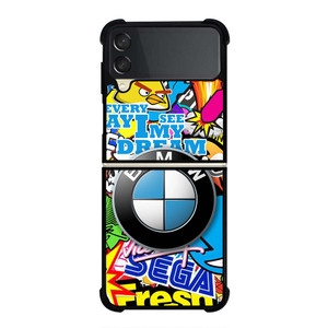 BMW STICKER BOMB Samsung Galaxy Z Flip 3 Case Cover BMW STICKER BOMB Samsung Galaxy Z Flip 3 Case Cover
