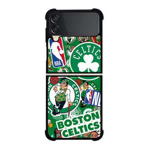 BOSTON CELTICS NBA STICKER BOMB Samsung Galaxy Z Flip 3 Case Cover