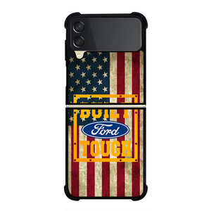 BUILT FORD TOUGH USA FLAG Samsung Galaxy Z Flip 3 Case Cover