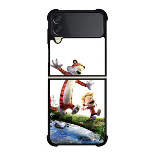 CALVIN AND HOBBES RIVER WOOD Samsung Galaxy Z Flip 3 Case Cover CALVIN AND HOBBES RIVER WOOD Samsung Galaxy Z Flip 3 Case Cover