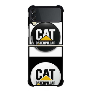 CAT CATERPILLAR WHITE BLACK Samsung Galaxy Z Flip 3 Case Cover