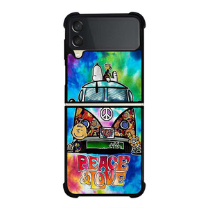 CHARLIE BROWN PEANUTS PEACE LOVE Samsung Galaxy Z Flip 3 Case Cover