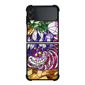 CHESHIRE CAT STAINED GLASS Samsung Galaxy Z Flip 3 Case Cover CHESHIRE CAT STAINED GLASS Samsung Galaxy Z Flip 3 Case Cover