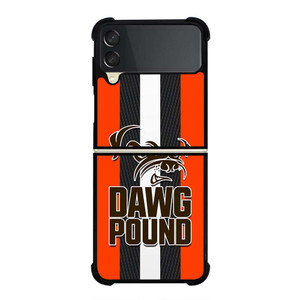 CLEVELAND BROWNS DAWG POUND Samsung Galaxy Z Flip 3 Case Cover CLEVELAND BROWNS DAWG POUND Samsung Galaxy Z Flip 3 Case Cover