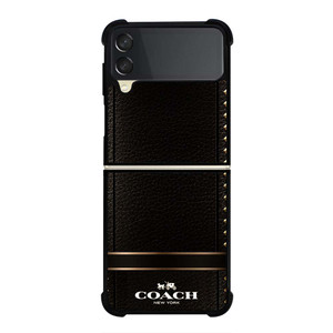 COACH BELT TEXTURE Samsung Galaxy Z Flip 3 Case Cover COACH BELT TEXTURE Samsung Galaxy Z Flip 3 Case Cover