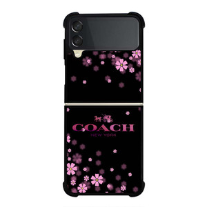 COACH FLOWERS PURPLE Samsung Galaxy Z Flip 3 Case Cover