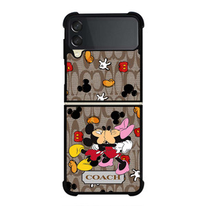 COACH MICKEY MINNIE MOUSE KISS Samsung Galaxy Z Flip 3 Case Cover COACH MICKEY MINNIE MOUSE KISS Samsung Galaxy Z Flip 3 Case Cover