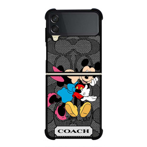 COACH MINNIE MICKEY MOUSE KISS Samsung Galaxy Z Flip 3 Case Cover COACH MINNIE MICKEY MOUSE KISS Samsung Galaxy Z Flip 3 Case Cover