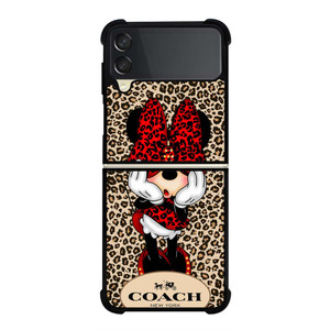 COACH MINNIE MOUSE LEOPARD Samsung Galaxy Z Flip 3 Case Cover