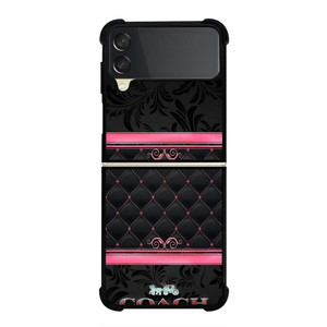 COACH NEW YORK PINK BLACK Samsung Galaxy Z Flip 3 Case Cover