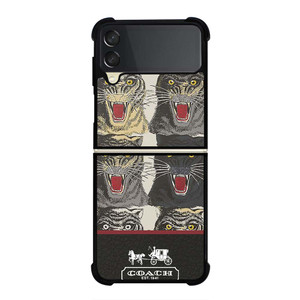 COACH NEW YORK TIGER FACE PATTERN Samsung Galaxy Z Flip 3 Case Cover COACH NEW YORK TIGER FACE PATTERN Samsung Galaxy Z Flip 3 Case Cover