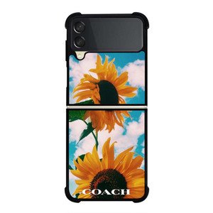 COACH SUNFLOWER Samsung Galaxy Z Flip 3 Case Cover COACH SUNFLOWER Samsung Galaxy Z Flip 3 Case Cover