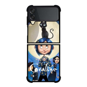 CORALINE CARTOON Samsung Galaxy Z Flip 3 Case Cover CORALINE CARTOON Samsung Galaxy Z Flip 3 Case Cover