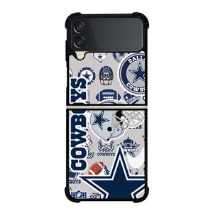 DALLAS COWBOYS NFL STICKER BOMB Samsung Galaxy Z Flip 3 Case Cover DALLAS COWBOYS NFL STICKER BOMB Samsung Galaxy Z Flip 3 Case Cover