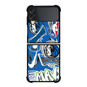DALLAS MAVERICKS NBA STICKER BOMB Samsung Galaxy Z Flip 3 Case Cover