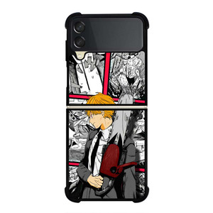 DENJI CHAINSAW MAN ANIME COLLAGE Samsung Galaxy Z Flip 3 Case Cover DENJI CHAINSAW MAN ANIME COLLAGE Samsung Galaxy Z Flip 3 Case Cover