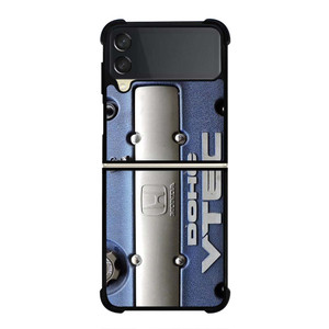 DOHC VTEC HONDA ENGINE BLUE Samsung Galaxy Z Flip 3 Case Cover