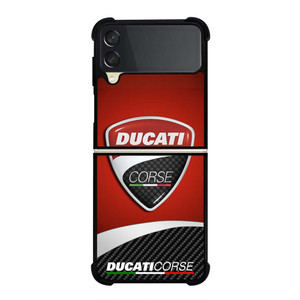 DUCATI CORSE LOGO CARBON Samsung Galaxy Z Flip 3 Case Cover
