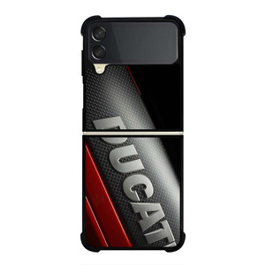 DUCATI MOTOR CARBON COVER Samsung Galaxy Z Flip 3 Case Cover DUCATI MOTOR CARBON COVER Samsung Galaxy Z Flip 3 Case Cover