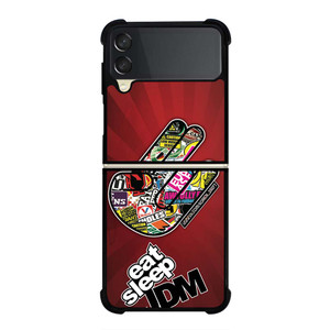 EAT SLEEP JDM LOGO Samsung Galaxy Z Flip 3 Case Cover