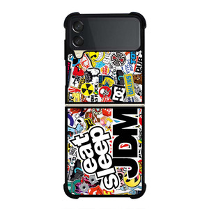 EAT SLEEP JDM Samsung Galaxy Z Flip 3 Case Cover EAT SLEEP JDM Samsung Galaxy Z Flip 3 Case Cover