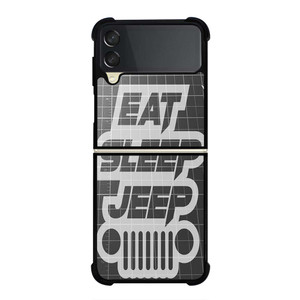 EAT SLEEP JEEP LOGO Samsung Galaxy Z Flip 3 Case Cover EAT SLEEP JEEP LOGO Samsung Galaxy Z Flip 3 Case Cover
