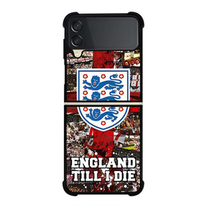 ENGLAND TILL I DIED THREE LIONS Samsung Galaxy Z Flip 3 Case Cover ENGLAND TILL I DIED THREE LIONS Samsung Galaxy Z Flip 3 Case Cover