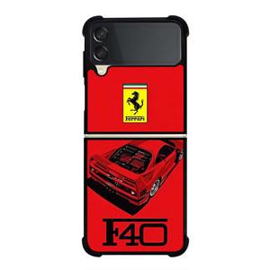 FERRARI F40 SUPERCAR LOGO Samsung Galaxy Z Flip 3 Case Cover FERRARI F40 SUPERCAR LOGO Samsung Galaxy Z Flip 3 Case Cover