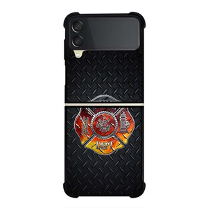 FIREFIGHTER FIREMAN METAL LOGO Samsung Galaxy Z Flip 3 Case Cover