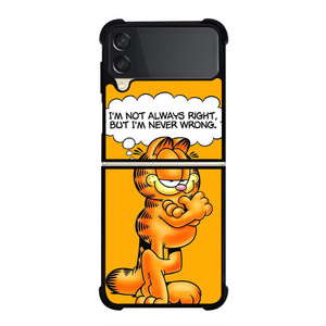 GARFIELD LAZY CAT QUOTE Samsung Galaxy Z Flip 3 Case Cover