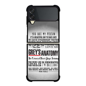 GREY'S ANATOMY QUOTES Samsung Galaxy Z Flip 3 Case Cover GREY'S ANATOMY QUOTES Samsung Galaxy Z Flip 3 Case Cover